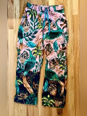 Anthropologie Raphael Balme Peacock Flannel Sleep Pants